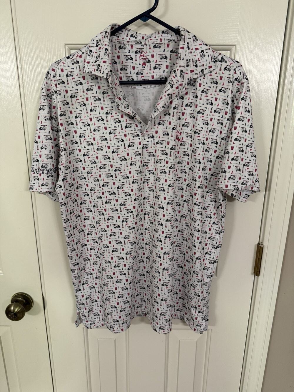 Rhoback Pink Lime Golf Cart Polo Size M READ